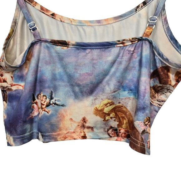 Women's Cherub Blue Cami Strappy Crop Top M - Picture 8 of 10